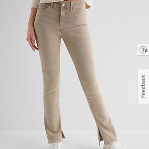 Express Skyscraper Tan Kick Boot Cut Jeans for Women Size OS